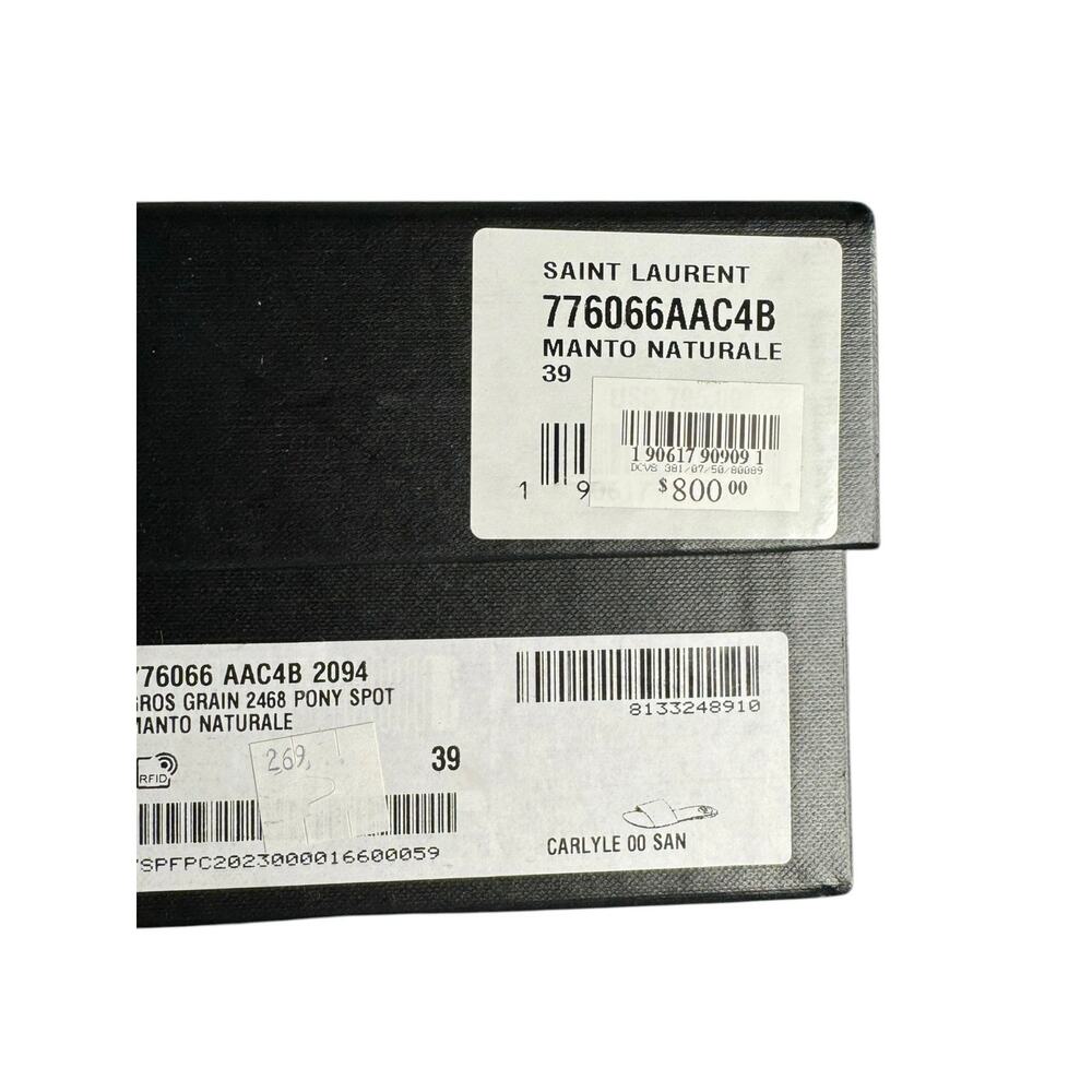 Saint Laurent NIB Carlyle Flat Slide in Leopard Size 39 - Picture 13 of 13